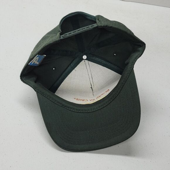 Green Hooked on Fishing Hat Cap Fly Fishing Strapback - Picture 9 of 9
